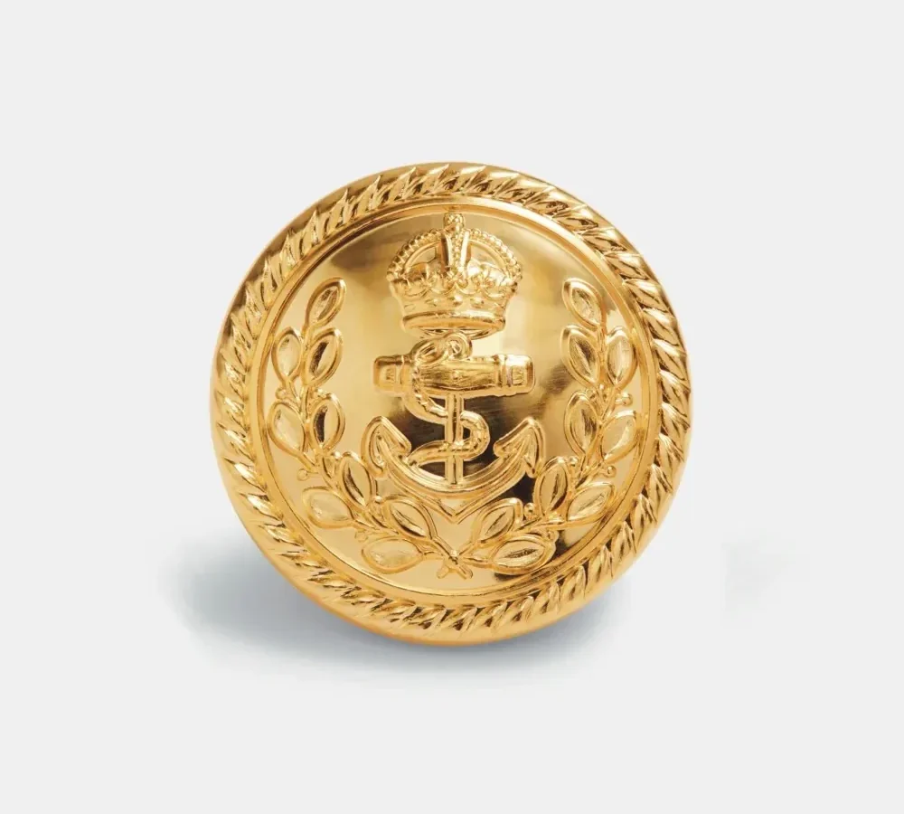Royal Navy Gold Flag Officer Buttons - Tudor Crown